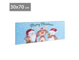 FAMILY Karácsonyi LED-es hangulatkép - fali akasztóval, 2 x AA, 70 x 30 cm