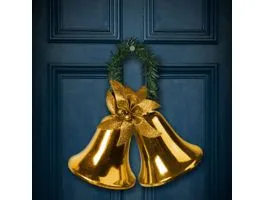 FAMILY Karácsonyi dekor - harang - arany színben