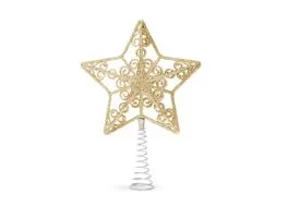 FAMILY Karácsonyfa csúcsdísz - csillag alakú - 20 x 15 cm - arany