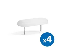 EGYEB Műanyag bútor csúszótalp - szeggel, fehér - 43 x 18 mm - 4 db / csomag