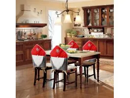 FAMILY Karácsonyi székdekor - skandináv manó - 50 x 60 cm - piros/szürke