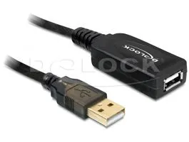 Delock USB 2.0-ás hosszabbító kábel (aktív), 15 m (82689)