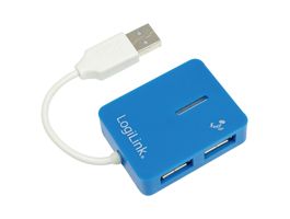 LogiLink &quot;Smile&quot; USB 2.0 4 portos hub, kék (UA0136)