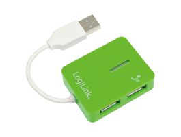 LogiLink &quot;Smile&quot; USB 2.0 4 portos hub, zöld (UA0138)