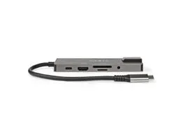 NEDIS USB Dokkoló Állomás USB 3.2 Gen 1 USB-C Dugasz HDMI Kimenet / RJ45 Aljzat / SD / 2x USB-C / 3.5 mm Aljzat / 3x USB