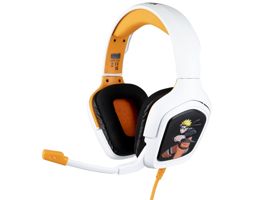 KONIX - NARUTO &quot;Naruto&quot; 2.0 Fejhallgató Vezetékes Gaming Stereo Mikrofon, Fehér-Mintás