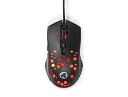 NEDIS Gaming Mouse Vezetékes 800 / 1200 / 2400 / 3200 / 4800 / 7200 dpi Állítható DPI Gombok száma: 7 Programozható gomb