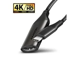 AXAGON RVC-HI2M USB-C - HDMI 2.0 adapter 4K/60Hz Aluminum 0,25m cable Black