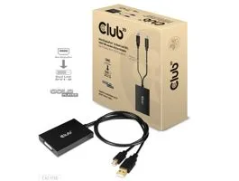 ADA Club3D Mini DisplayPort to Dual Link DVI, HDCP ON version Active Adapter - HDCP-támogatással rendelkező kijelzőkhöz