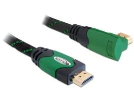 DeLock Cable High Speed HDMI with Ethernet – HDMI A male  HDMI A male angled 4K 1m