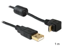 DeLock Cable USB-A male  USB micro-B male angled 90° up/down