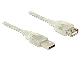 DeLock Extension cable USB 2.0 Type-A male  USB 2.0 Type-A female 1m transparent