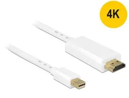 DeLock miniDisplayport 1.2 male to HDMI male 4K 2m White