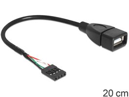 DeLock USB Pin header female  USB 2.0 type-A female 20cm Cable