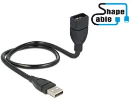 DeLock Delock Cable USB 2.0 A male  A female ShapeCable 0.5 m