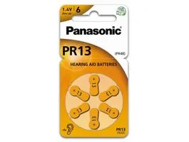 Panasonic PR-13(48)/6LB PR13 cink-levegő hallókészülék elem 6 db/csomag
