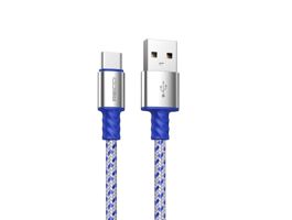 Recci RTC-N33C 2m Type C - USB textil borítású adat- és töltőkábel