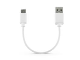 USB - USB Type-C töltőkábel 15 cm-es vezetékkel - fehér (ECO csomagolás)