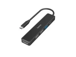 Hama USB 3.2 GEN1 TYPE-C 5IN1 Docking Adapter Black