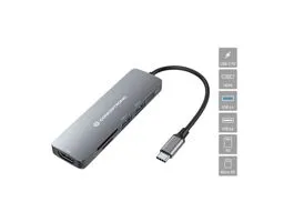 Conceptronic  DONN11G 6in1 USB3.2 Gen 1 Docking Station Grey