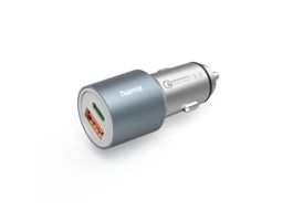 HAMA szivargyújtó töltő adapter USB + Type-C bemenettel - 38W - HAMA Charger Kitwith USB-C/USB-A PD3.0 + QC3.0 - szürke