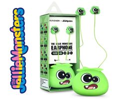 Jellie Monsters vezetékes fülhallgató 3,5 mm jack csatlakozóval - Ylfashion   YLFS-01 - zöld