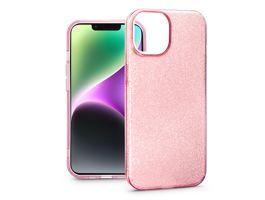 Apple iPhone 14 szilikon hátlap - Glitter - rózsaszín
