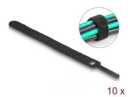 Delock Befűzős kábelkötegelő hossza 150 mm fekete 12 mm, 10 db. (19010)