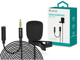 Devia vezetékes influenszer mikrofon - 3,5 mm jack - Devia Smart Series Wired  Microphone - fekete