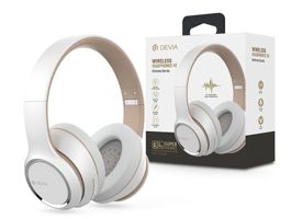 Devia Wireless Bluetooth sztereó fejhallgató beépített mikrofonnal - Devia Kintone Series Wireless Headphones V2 - fehér