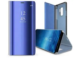 Smart Clear View oldalra nyíló flipes tok - Samsung A536U Galaxy A53 5G - kék