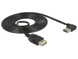 DeLock Extension cable EASY-USB 2.0 Type-A male angled left / right  USB 2.0 Type-A female 3m