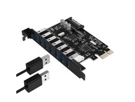 Orico PVU3-7U-V1 7 Port USB3.0 PCI-E Expansion Card with Dual Chip