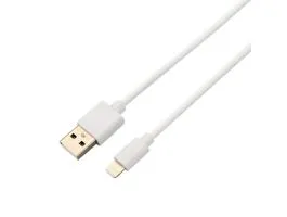 KAB AVAX CB124W PURE USB A-Lightning kábel, 2.1A, fehér - 2m