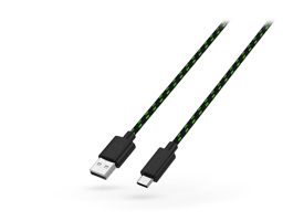 Venom USB-A - USB Type-C töltőkábel 2 m-es vezetékkel - fekete/zöld - ECO    csomagolás