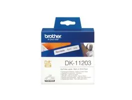 BROTHER Etikett címke DK-11203, Etikett címke/iratrendezéshez, Elővágott (stancolt), Fehér alapon fekete, 300 db