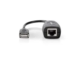 NEDIS Aktív USB-kábel USB 1.1 USB-A Dugasz RJ45 Aljzat 12 Mbps 0.20 m Kerek Nikkelezett PVC Réz Doboz (CCGB60EXTBK500)