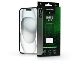 Apple iPhone 15/15 Pro rugalmas üveg képernyővédő fólia - MyScreen Protector  Hybrid Glass Green - átlátszó