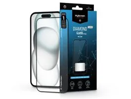 Apple iPhone 15/15 Pro edzett üveg képernyővédő fólia - MyScreen Protector   Diamond Glass Lite Edge2.5D Full Glue - fek