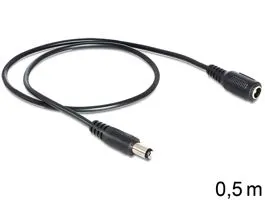 Delock DC (egyenáram) hosszabbító kábel, 5.5 x 2.1 mm apa  anya (83290)