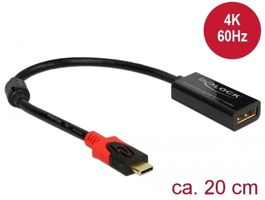 Delock DisplayPort átalakító USB Type-C  kijelzohöz 4K 60 Hz (63928)
