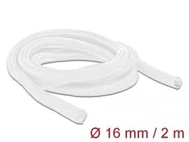Delock Fonott kábelharisnya önzáródó 2 m x 16 mm fehér (20699)