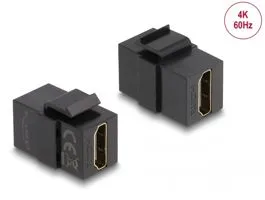 Delock Keystone modul, HDMI-csatlakozóhüvely  HDMI-csatlakozóhüvely, fekete (87875)