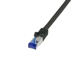 Logilink Patch kábel Ultraflex, Cat.6A, S/FTP, fekete, 0,25 m (C6A013S)