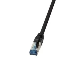 Logilink Patch kábel, PUR, Cat.6A, S/FTP, fekete, 10 m (CQ6095S)