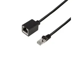 LogiLink Patch kábelhosszabbító prémium, Cat.6A, S/FTP, fekete, 1 m (CQX033S)