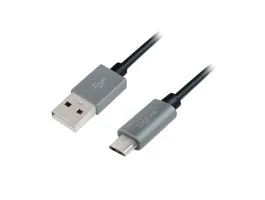 Logilink USB 2.0 kábel, USB-A/M - Micro-USB/M, nylon, alu, 1 m (CU0132)