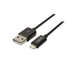 Logilink USB Lightning csatlakozókábel, fekete színű, 0,18m (UA0240)