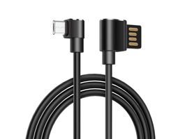 HOCO Long roam töltő adatkábel micro USB U37 90 fokos 1,2 méter fekete (HC074342)