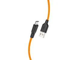 HOCO X21 Szilikon töltokábel Micro USB 1m, narancssárga (HC711908)